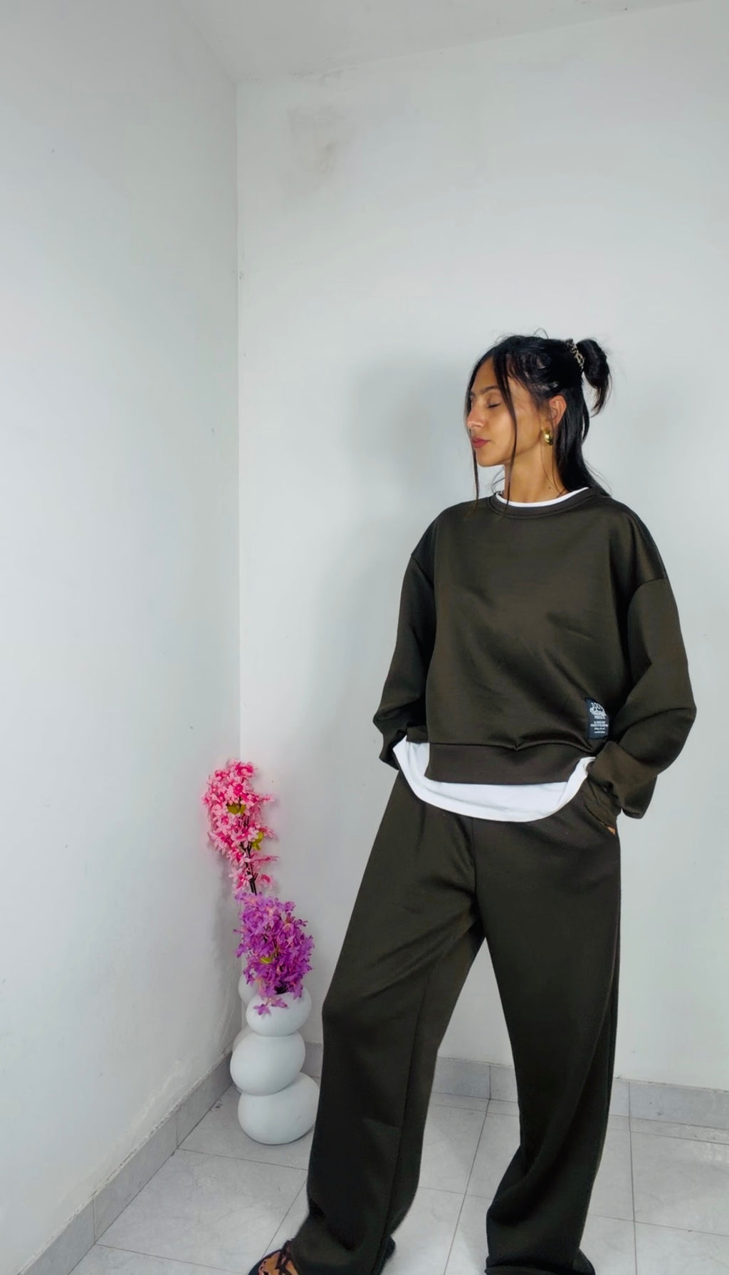 TUTA BASIC con pantalone palazzo
