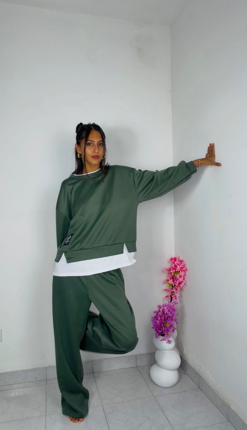 TUTA BASIC con pantalone palazzo