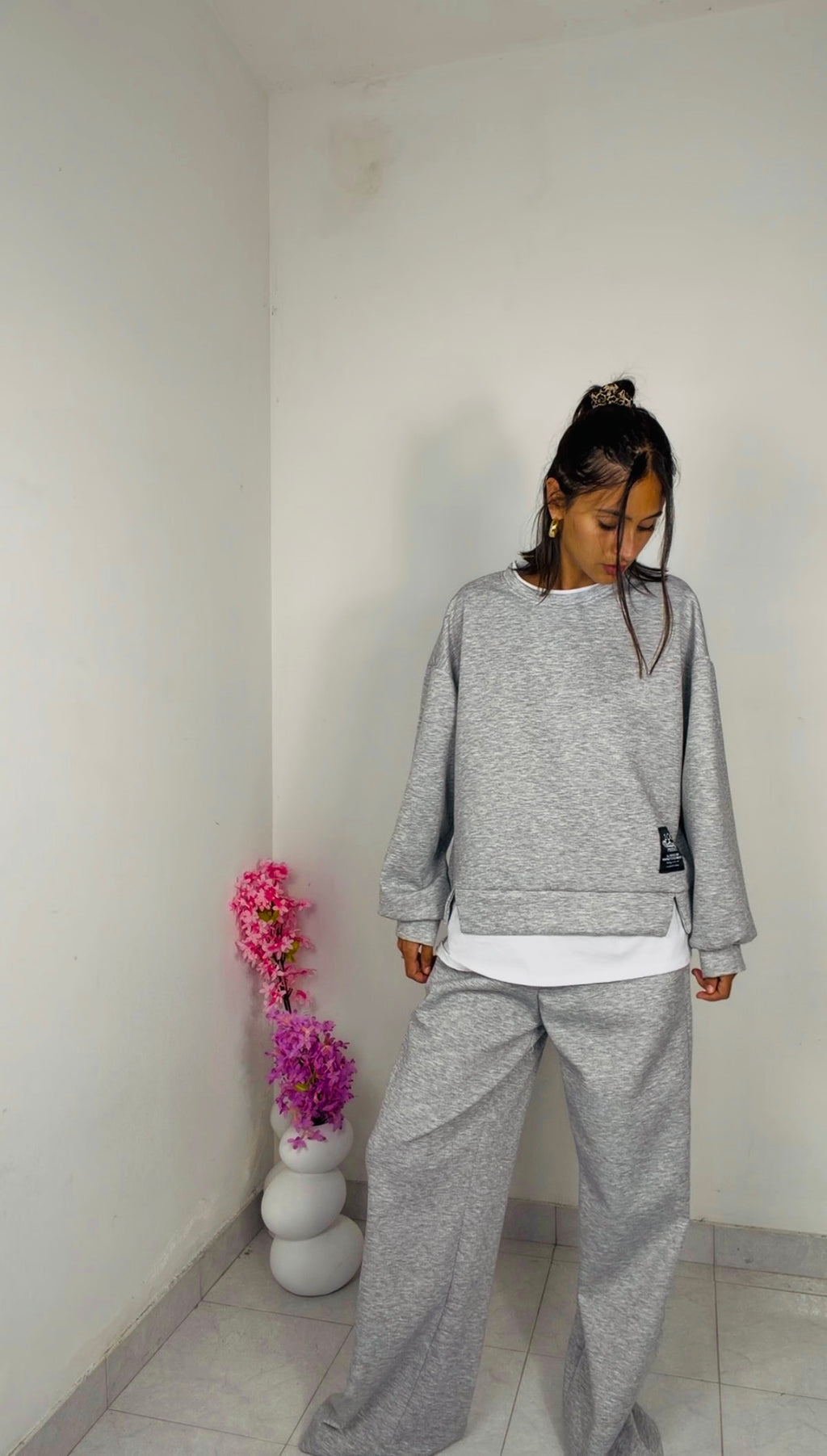TUTA BASIC con pantalone palazzo
