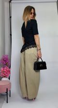 T-SHIRT con inserto in seta