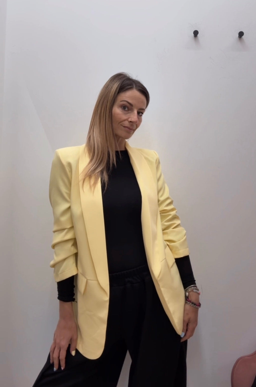 BLAZER classico con manica arricciata
