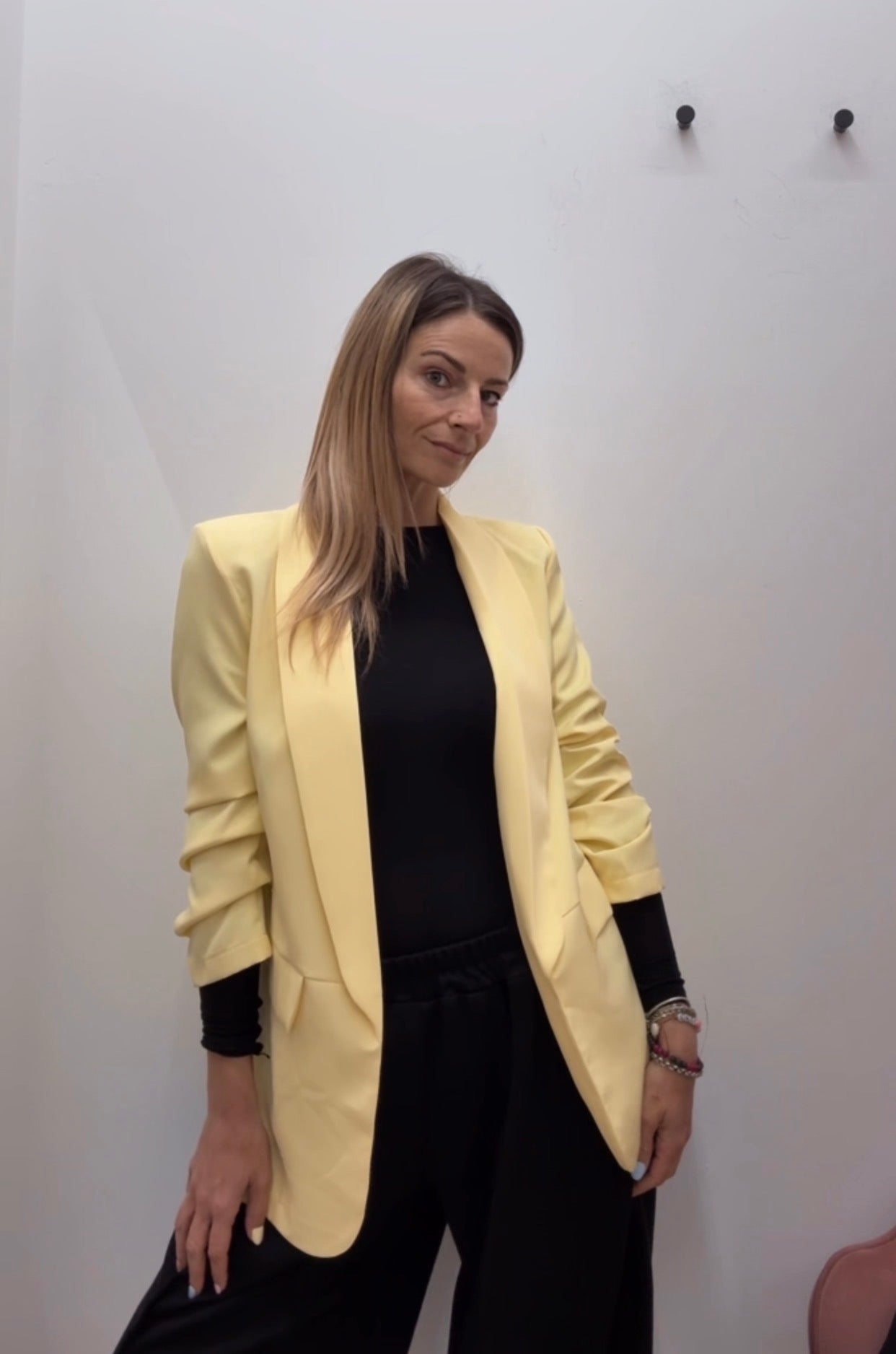 BLAZER classico con manica arricciata
