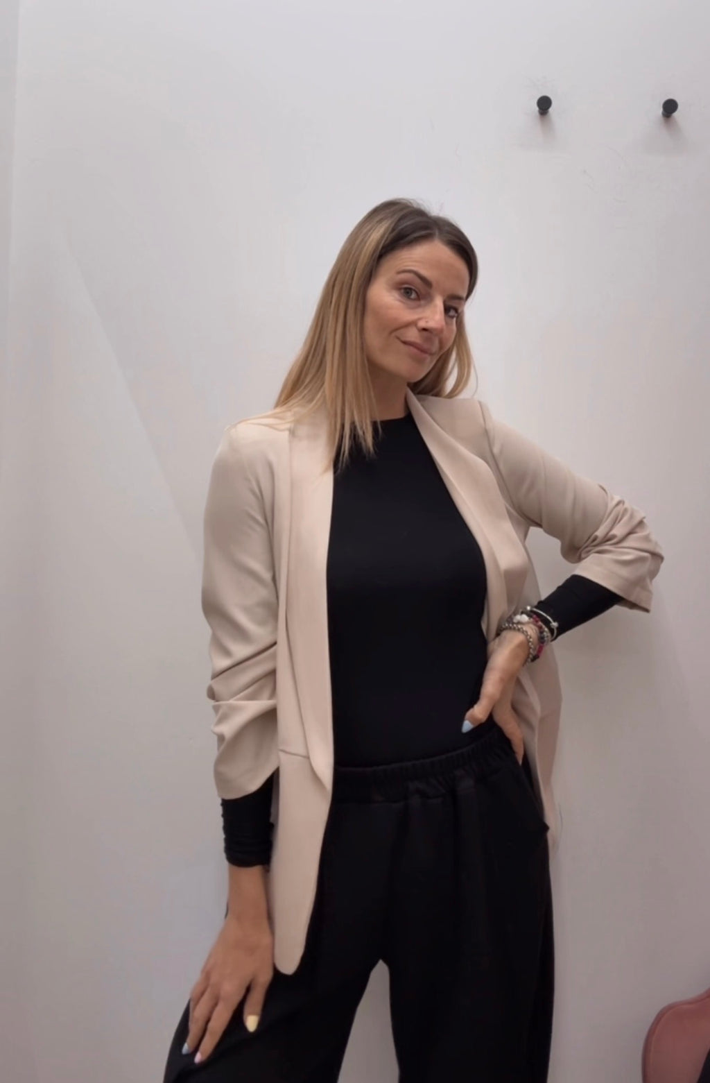 BLAZER classico con manica arricciata