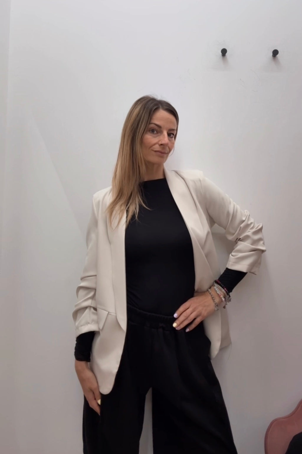 BLAZER classico con manica arricciata