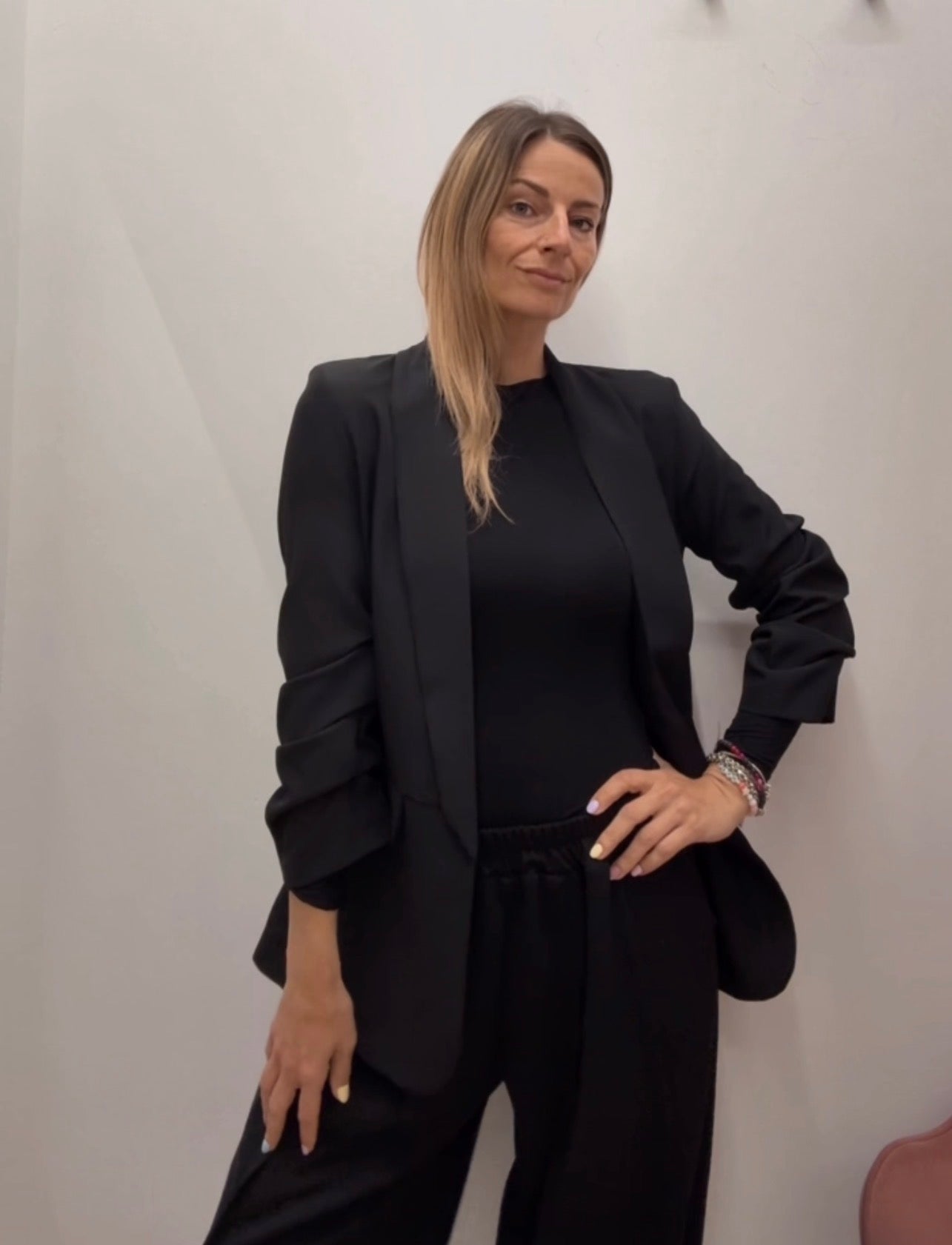 BLAZER classico con manica arricciata