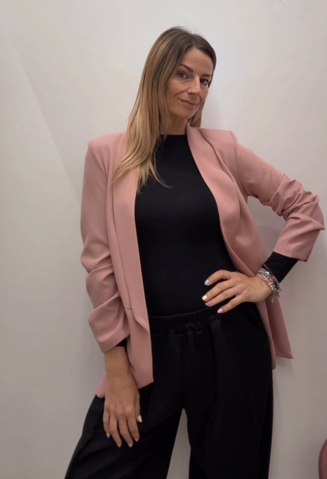 BLAZER classico con manica arricciata