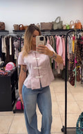 CAMICIA A RIGHE CON NODO STILE CINESE