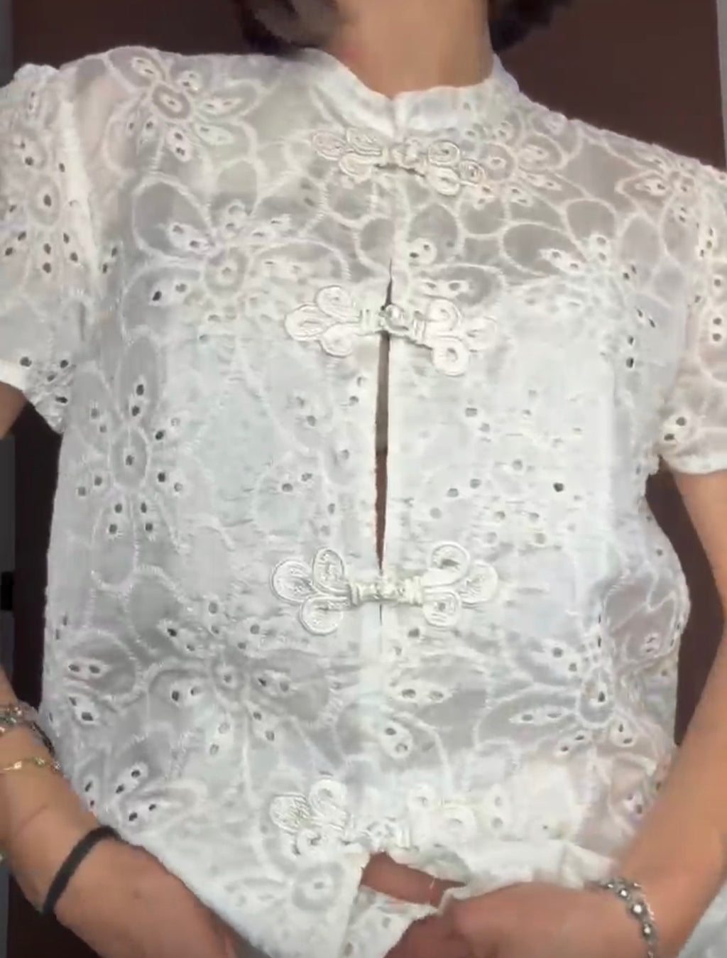 CAMICIA MACRAME CON NODO STILE CINESE