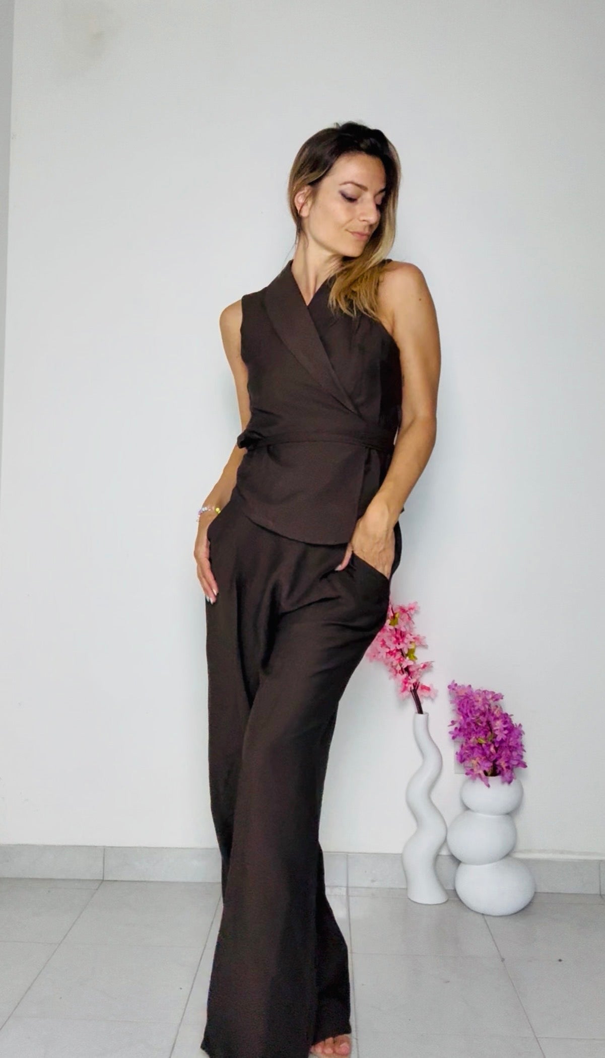 COMPLETO VISCOSA CON GILET