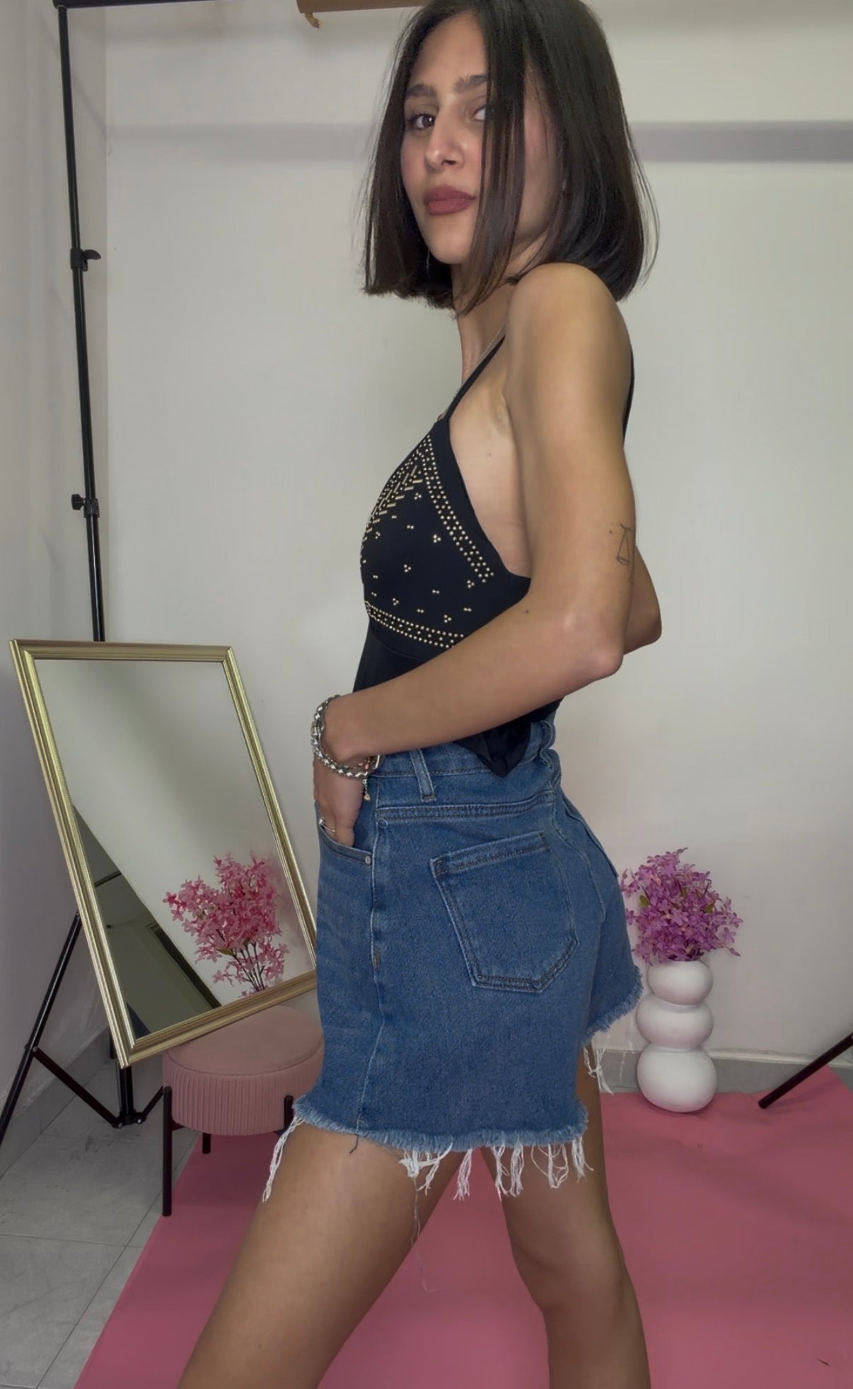 SHORT JEANS TERRY