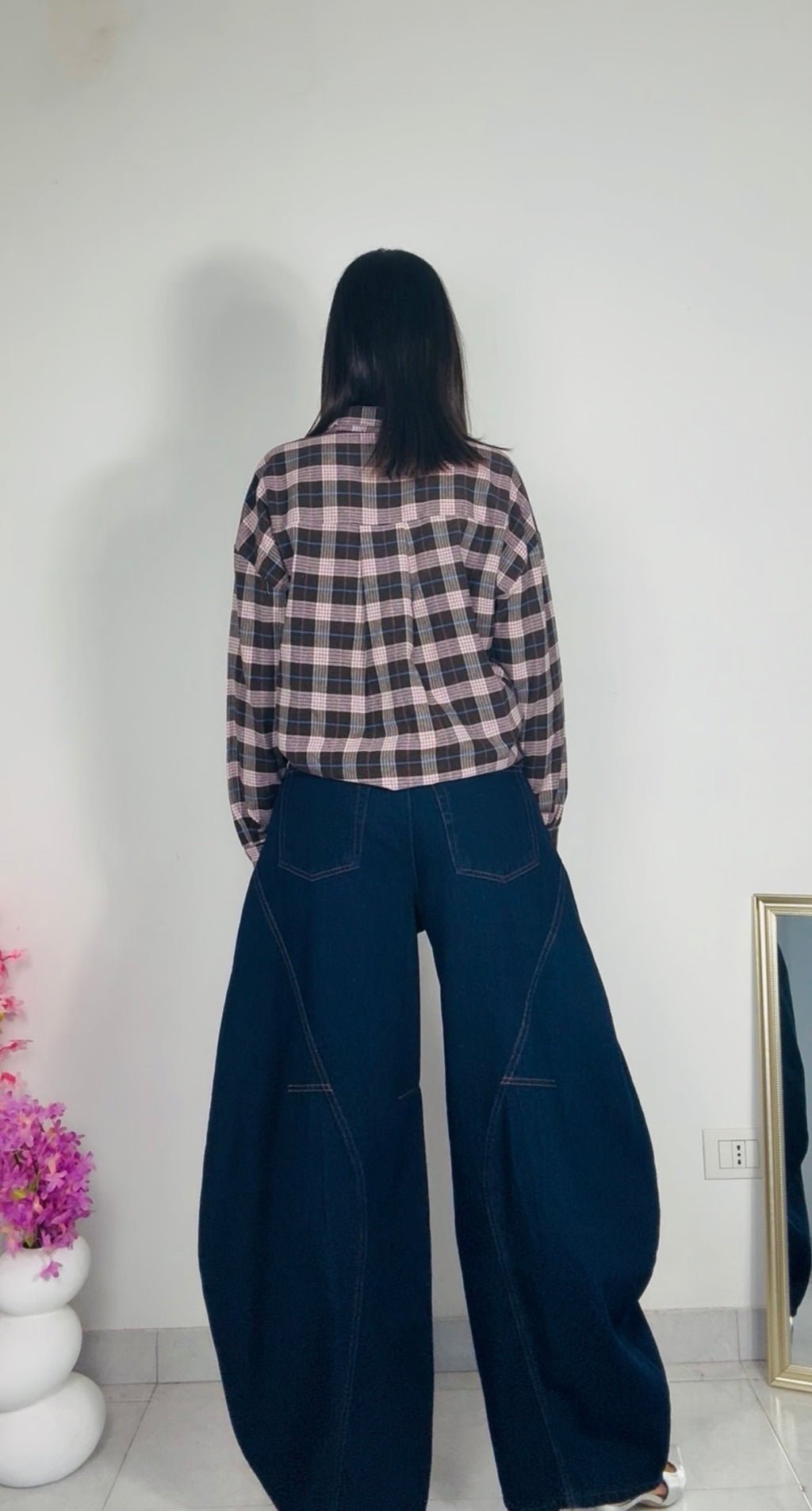 CAMICIA SCACCHI taschino paillettes
