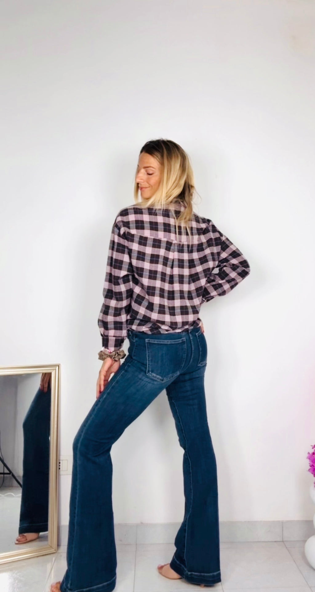 JEANS ZAMPA BLU
