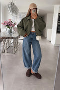 BOMBER SIMIL CAMOSCIO