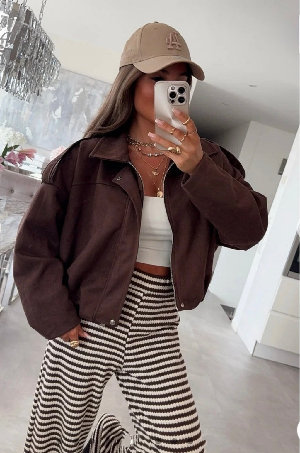 BOMBER SIMIL CAMOSCIO