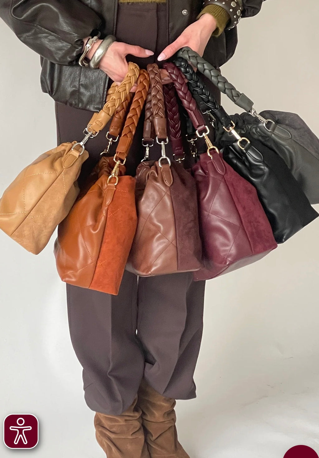 Borsa a secchiello MATILDE SUEDE