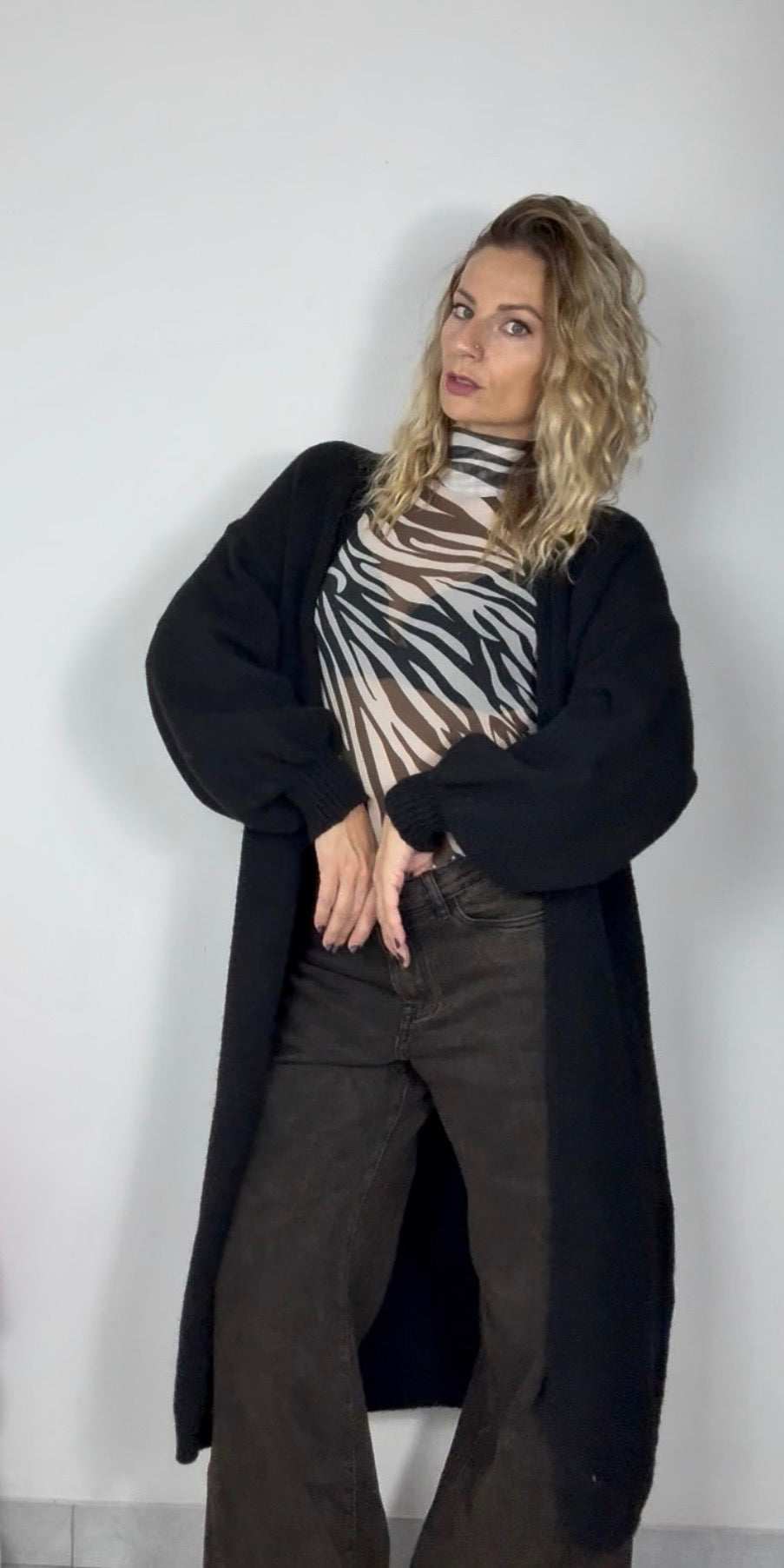 MAXI CARDIGAN MISTO LANA