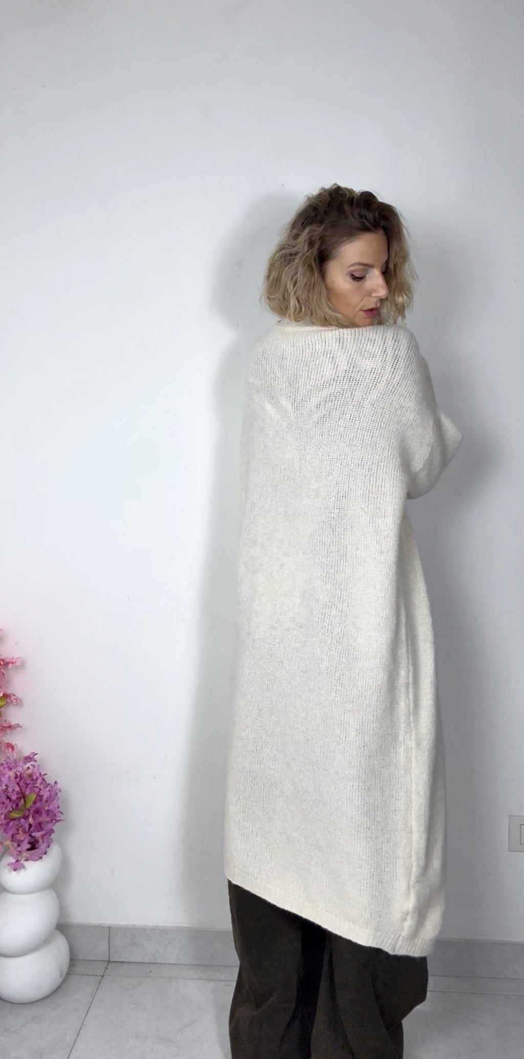MAXI CARDIGAN MISTO LANA