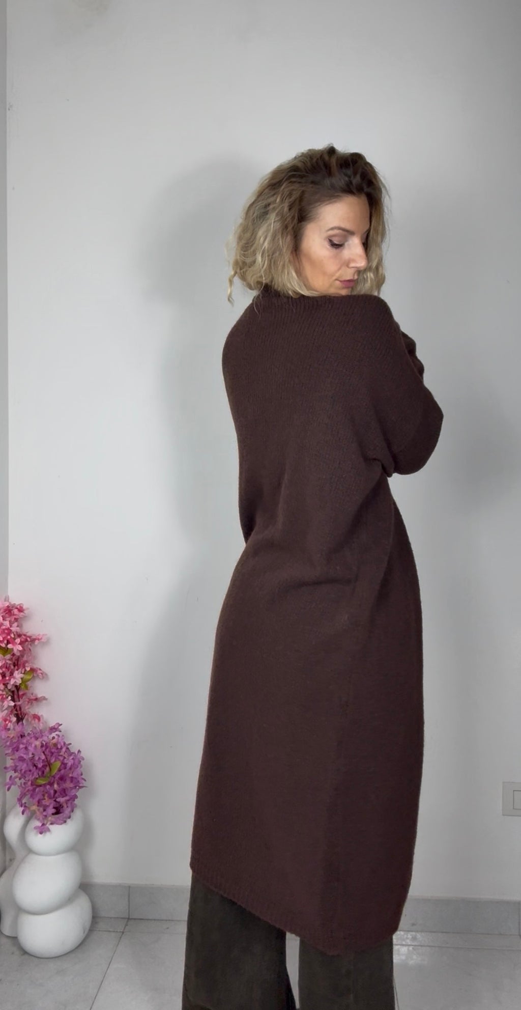 MAXI CARDIGAN MISTO LANA