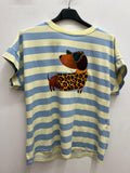 T-SHIRT righe con BASSOTTO